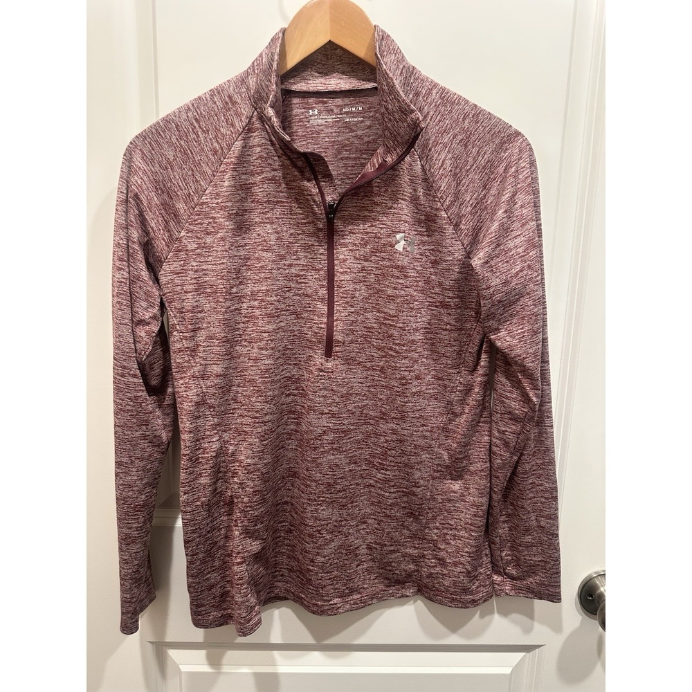 Under Armour Heather Red Quarter Zip Medium